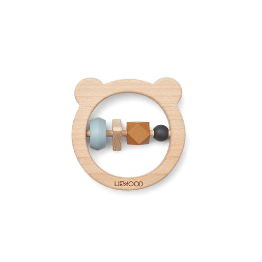 Liewood Avada Wooden Rattle - Sea Blue Mix